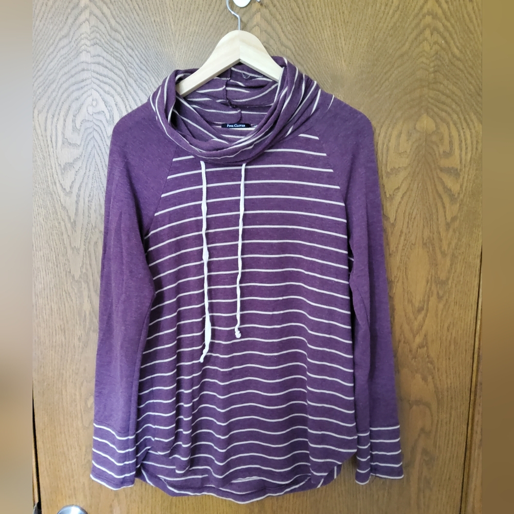Pink Clover Sybill Cowl Neck Knit Top Size M